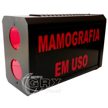 Equipamentos Radiologia - Sinaleiro Salas Raios X - Sinaleiro Luminoso Mamografia GRX 110V